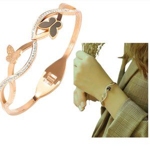 COPY - STAINLESS STEEL BUTTERFLY BRACELET.